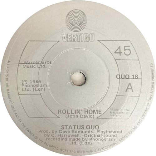 ROLLIN' HOME Label - Solid centre Side A