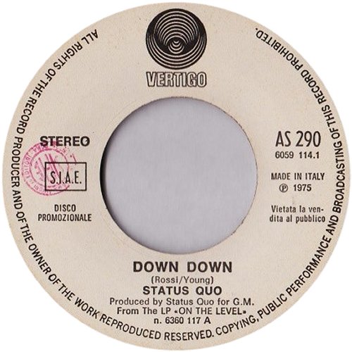DOWN DOWN (JUKEBOX) Label Side A