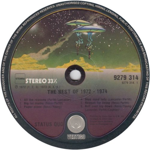 THE BEST OF 1972-1974 Standard Label Side A