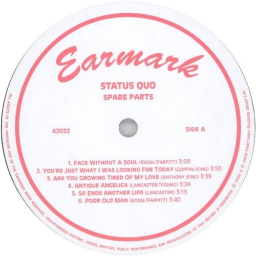 SPARE PARTS (2004 REISSUE) Standard Label Side A