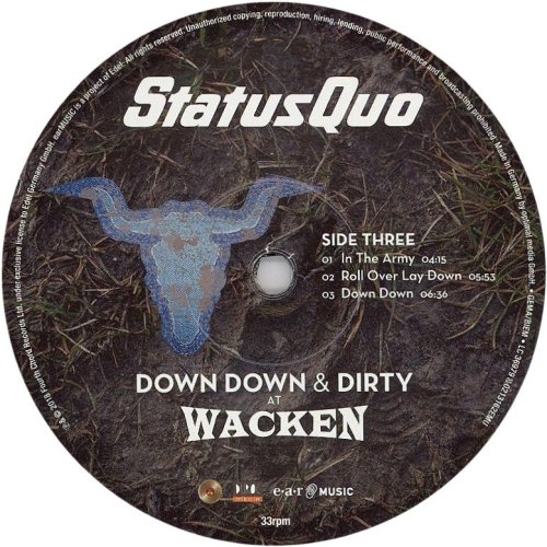 DOWN DOWN AND DIRTY AT WACKEN Label: Disc 2 Side A
