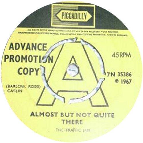 ALMOST BUT NOT QUITE THERE Promo: Push-Out centre Label