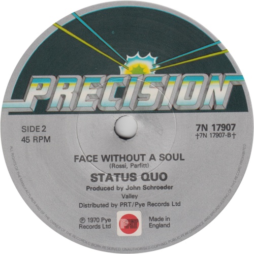 DOWN THE DUSTPIPE 1980 Reissue: Precision Label Side B