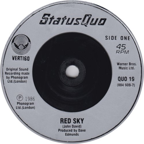 RED SKY Silver Injection Label (standard issue) Side A