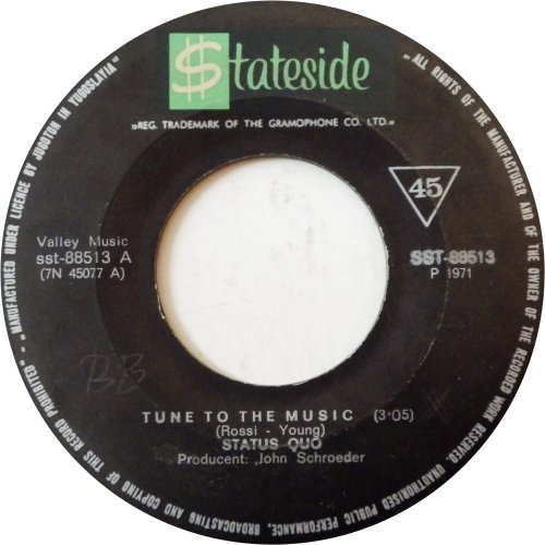 TUNE TO THE MUSIC Label 2 Side A