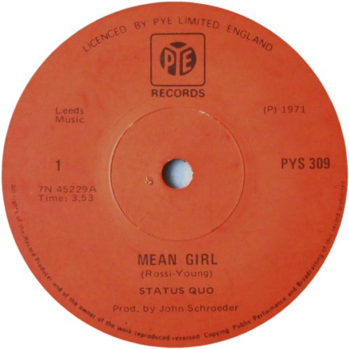 MEAN GIRL South Africa Label 1 Side A