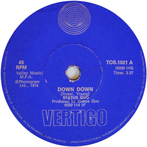DOWN DOWN South Africa Label Side A