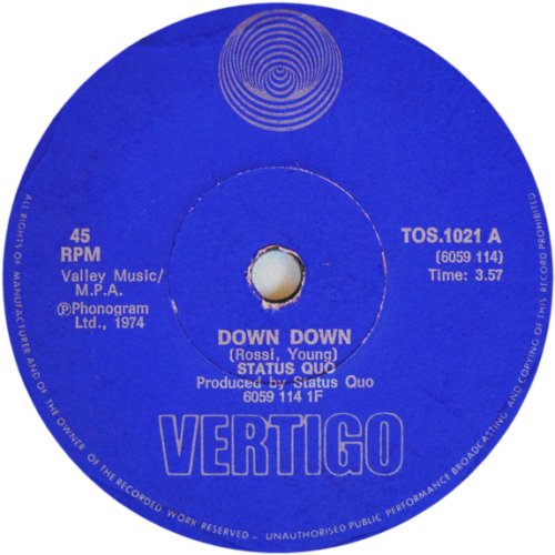 DOWN DOWN South Africa Label Side A