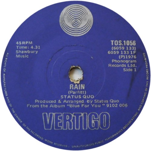 RAIN South Africa Label Side A