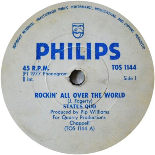 ROCKIN' ALL OVER THE WORLD Rhodesian Label Side A