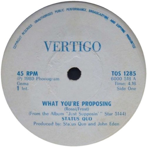 WHAT YOU'RE PROPOSIN' Zimbabwean Label Side A