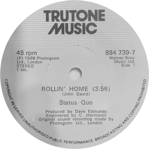 ROLLIN' HOME South Africa Label Side A