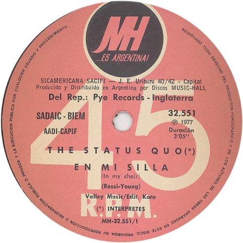 IN MY CHAIR Standard Issue Side A