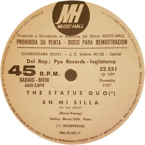 IN MY CHAIR Promo Side A