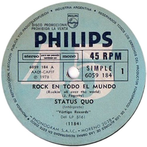 ROCKIN' ALL OVER THE WORLD Promo Side A