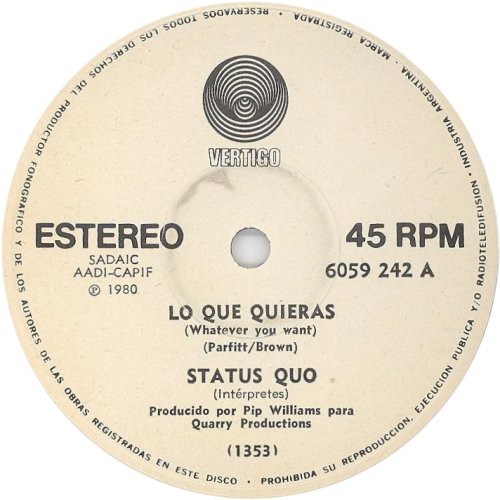 WHATEVER YOU WANT Standard Issue Side A