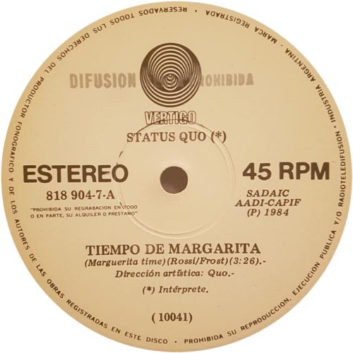 MARGUERITA TIME Promo Side A