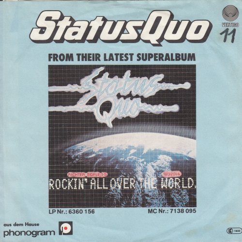 ROCKIN' ALL OVER THE WORLD Picture Sleeve Rear