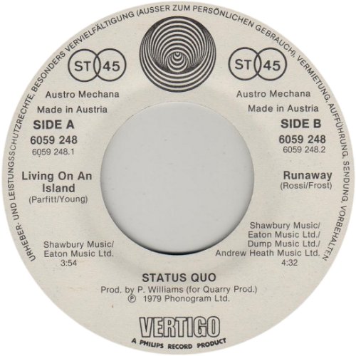 LIVING ON AN ISLAND Label Side A