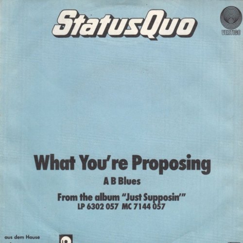 WHAT YOU'RE PROPOSING Picture Sleeve Rear