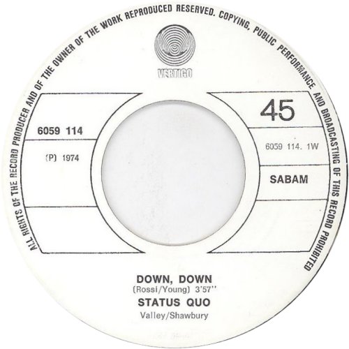 DOWN DOWN Label Side A
