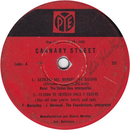 CARNABY STREET E.P. (PICTURES OF MATCHSTICK MEN) 3rd Issue Label Side A