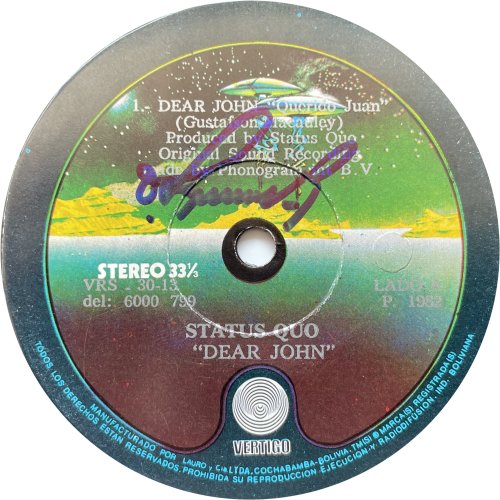 DEAR JOHN Label Side A