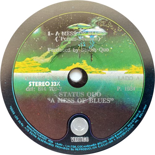 A MESS OF BLUES Label Side A