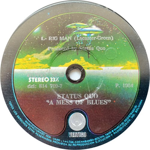 A MESS OF BLUES Label Side B