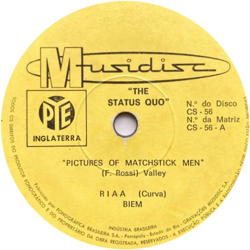 PICTURES OF MATCHSTICK MEN Yellow Label v1 Side A