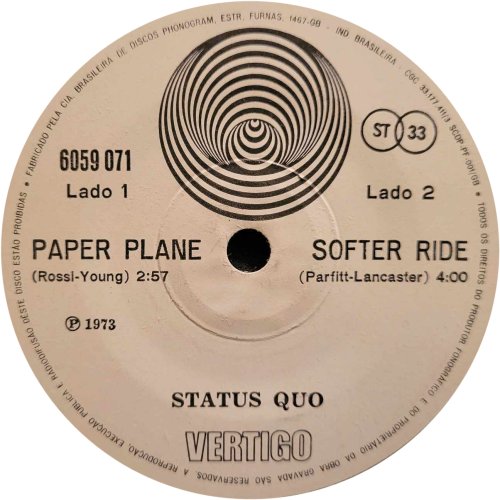 PAPER PLANE Swirl label Side A