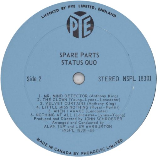 SPARE PARTS Standard Blue Label Side B