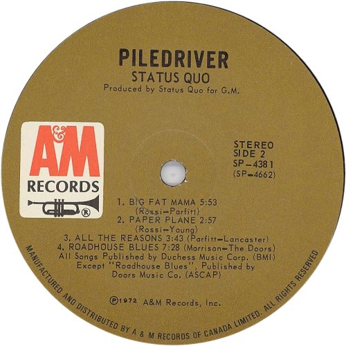 PILEDRIVER Mustard Label Side B