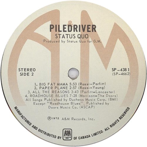 PILEDRIVER Cream Label v1 Side B