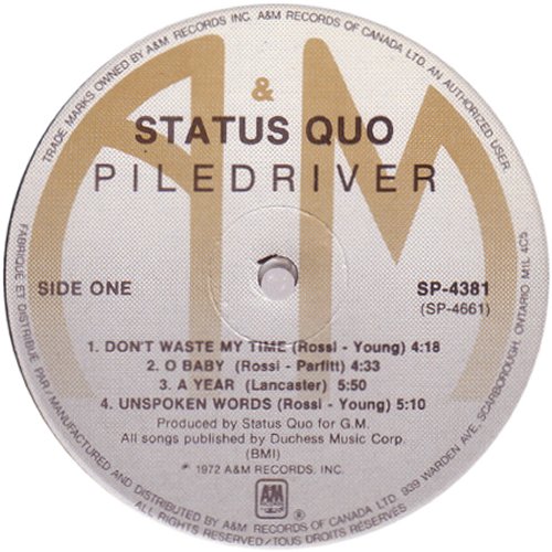 PILEDRIVER Cream Label v2 Side A