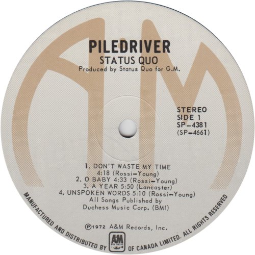 PILEDRIVER Cream Label v3 Side A