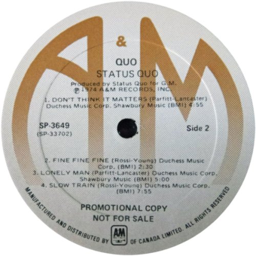 QUO Promo Side B