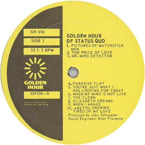 GOLDEN HOUR OF Label v1 Side A