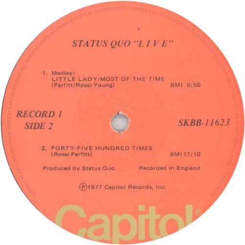 LIVE Salmon / Gold Label - Disc 1 Side B