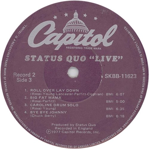 LIVE Purple / Silver label - Disc 2 Side A