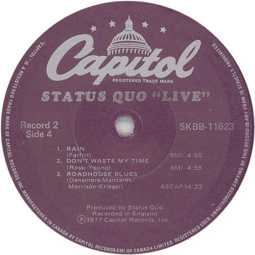 LIVE Purple / Silver label - Disc 2 Side B