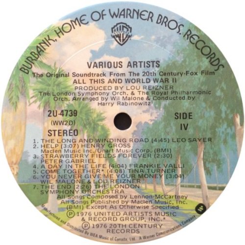 ALL THIS AND WORLD WAR II Disc 2 Side B