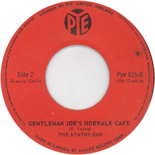 PICTURES OF MATCHSTICK MEN Standard Label Side B