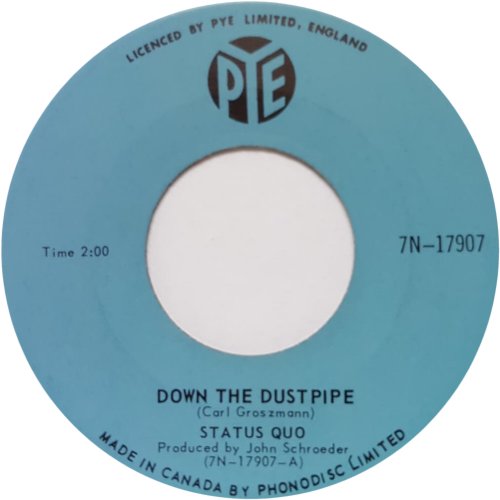 DOWN THE DUSTPIPE Standard Label Side A