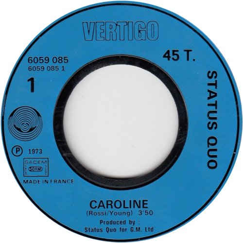 CAROLINE Blue Injection Label Side A