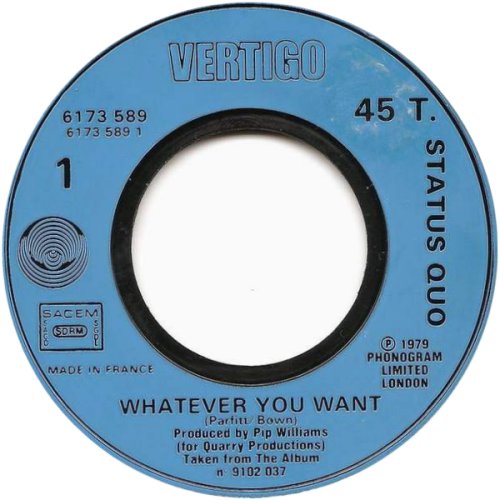 WHATEVER YOU WANT Blue Injection Label Side A