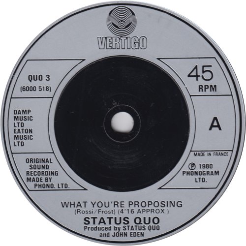 WHAT YOU'RE PROPOSING Silver Injection Label for UK Side A