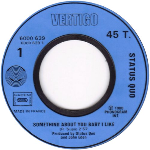 SOMETHING 'BOUT YOU BABY I LIKE Blue Injection Label Side A