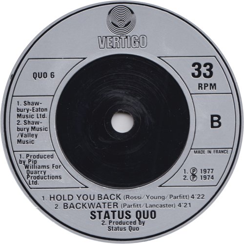 ROCK N' ROLL (MADE IN FRANCE FOR UK) Silver Injection Label for UK Side B