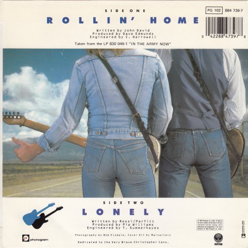 ROLLING HOME Picture Sleeve Rear